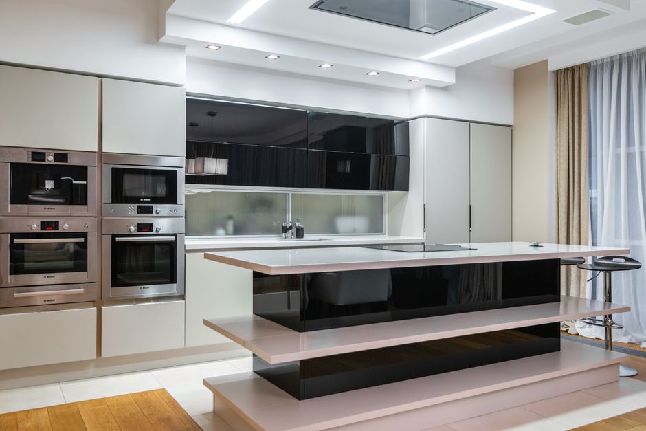 Luxury modern kitchen showing custom cabinets and elegant design